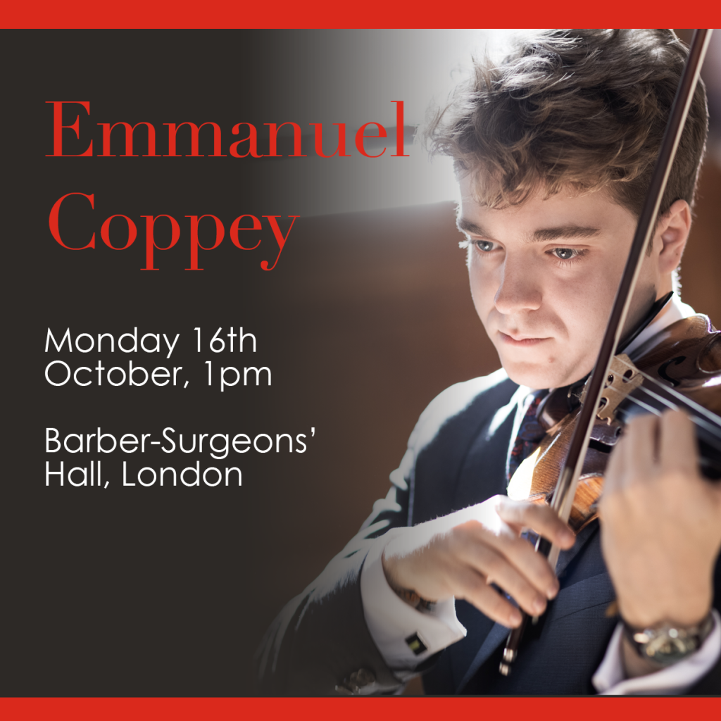 Announcement: Emmanuel Coppey at Barber-Surgeons’ Hall